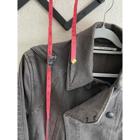 Robert Geller Double Breasted Trench Coat Men's 48 (Large) Missing Belt / Fading - Picture 11 of 14